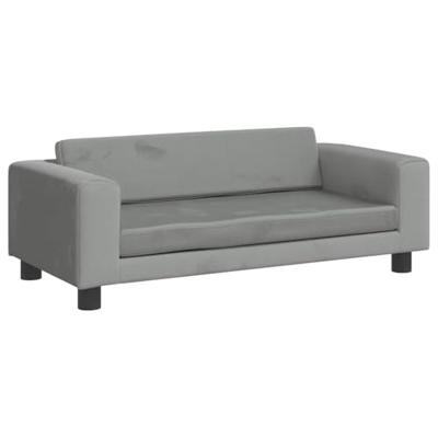 vidaXL Hondenmand met verlengstuk 100x50x30 cm fluweel lichtgrijs, hondenbank, hondenbed, dierenmand, huisdierenbank, huisdierenmand, dierenbed
