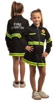 Brandweer jurkje kind Zwart - thumbnail