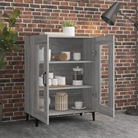 Dressoir 69,5x34x90 cm bewerkt hout grijs sonoma eikenkleurig - thumbnail