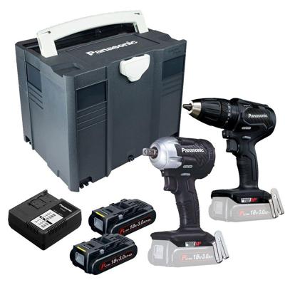 Panasonic EYC242PN2G Accu combiset 2-delig (EY79A3 + EY75A8) 14,4/18V 3.0Ah in Systainer