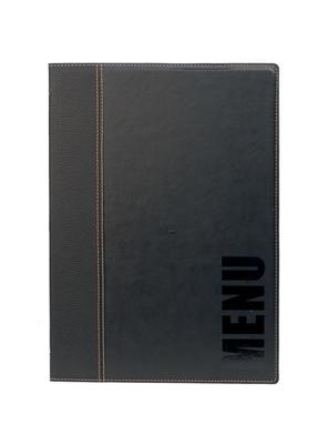 Menukaart Securit Trendy A4 1 x 2 tassen zwart