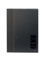 Menukaart Securit Trendy A4 1 x 2 tassen zwart - thumbnail