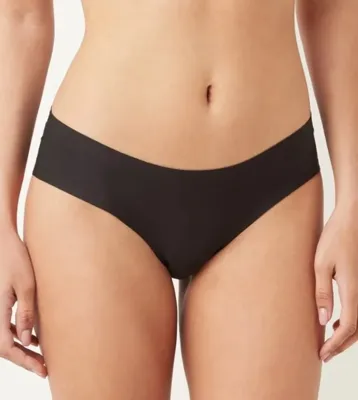 Secrets string naadloos - 30174 - Microfiber onzichtbare dames string -Schijnt niet door - S - Zwart