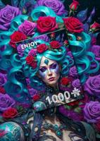 Gothic Flowers Portrait Puzzel 1000 Stukjes - thumbnail