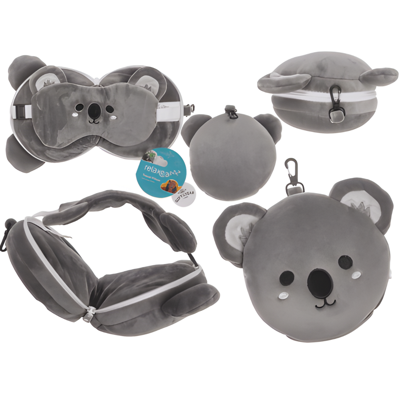Koala Reiskussen & Oogmasker 2-in-1