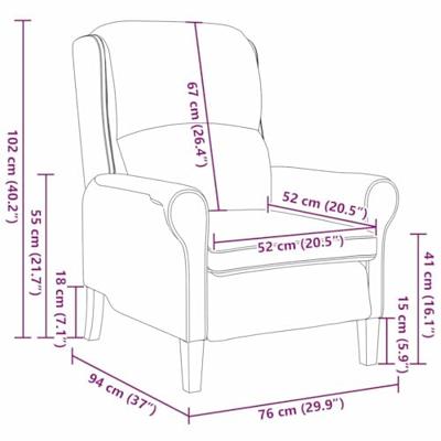 Fauteuil Blauw 76 x 94 x 102 cm Stof
