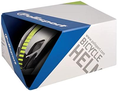 Polisport helm aero road mat wit/glans zwart/geel l 58-61cm Polisport helm aero road mat wit/glans zwart/geel l 58-61cm