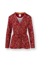 Pip Studio Teagan Vest Lange Mouw Daisy Dreams Rood XXL - thumbnail