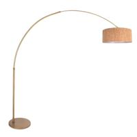 Steinhauer Bronzen vloerlampSparkled Light met kurk kap Ø50cm - 4335BR - thumbnail