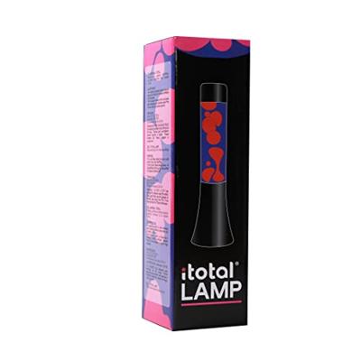Itotal Lavalamp zwart/paars/roze, 30cm