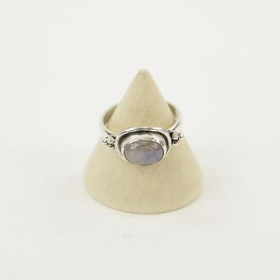 Zilveren Ring met Maansteen Maat 16,5 - Model 2 (Sterling Zilver 925)