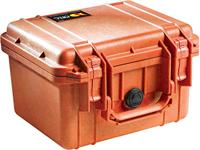 Peli 1300 Stootbestendige Koffer Voor Het Vervoeren Van Kostbare Meetinstrumenten En Elektronica, Ip67 Waterdicht, Capaciteit: 6L, Gemaakt In De Vs, Met Aanpasbaar Plukschuim, Kleur: Oranje - thumbnail
