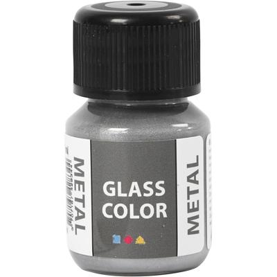 Creativ Company Glass color metal, zilver, 30 ml/ 1 fles