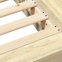 Bedframe bewerkt hout sonoma eikenkleurig 140x200 cm - thumbnail