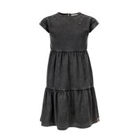 LOOXS little A-lijn jurk met volant donkergrijs - thumbnail