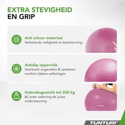 Fitnessbal Anti-Burst 75cm Purple - thumbnail
