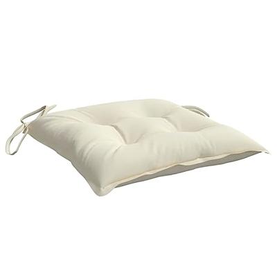 VidaXL Stoelkussens 6 st 40x40x7 cm stof crèmewit