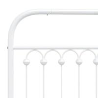 Bedframe met hoofd- en voeteneinde metaal wit 183x213 cm - thumbnail