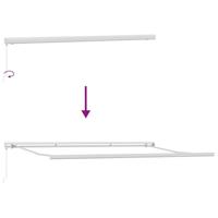 Luifel uittrekbaar 5x3 m stof en aluminium antraciet en wit - thumbnail