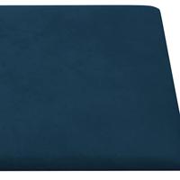 Wandpanelen 12 st 2,16 m 60x30 cm fluweel blauw - thumbnail