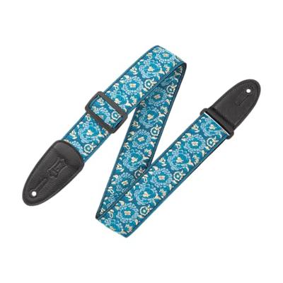 Levys Leathers M8AS-BLU geweven gitaarband met print - blauw Levys Leathers M8AS-BLU geweven gitaarband met print - blauw