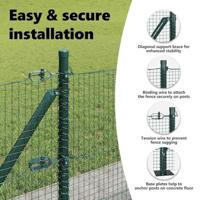 VidaXL Afrasteringspaal groen 25 x 0,6 m (19 x 19 mm gaas) - thumbnail