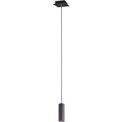 LED Hanglamp - Trion Mary - GU10 Fitting - 1-lichts - Rond - Mat Zwart - Aluminium