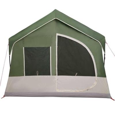 Gezinstent met dak Groen en Wit 620 x 322 x 240 cm Polyester