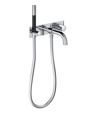 Inbouw Badmengkraan Hotbath Cobber Automatische Omstelinrichting Geborsteld Messing PVD (incl. doucheset)