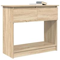 Wandtafel met lades sonoma 85,5x38,5x74,5 cm eikenkleurig - thumbnail