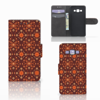 Samsung Galaxy A3 2015 Telefoon Hoesje Batik Brown - thumbnail