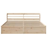 Bedframe met hoofdbord massief grenenhout 180x200 cm - thumbnail