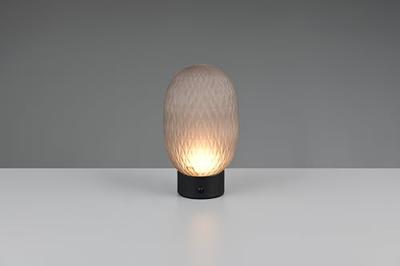 Trio TafellampFacette zwart met smoke glas - 564210154