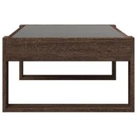 Salontafel met Infinity LED 90x53x30 cm bruin eikenkleurig - thumbnail