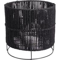 Gusta windlicht zwart 20 cm | 4 stuks - thumbnail