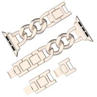 Metalen quick-release ketting band - Sterrenlicht / starlight - Geschikt voor Apple watch 44mm / 45mm / 46mm / 49mm - thumbnail