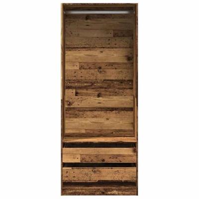 Kledingkast 80x50x200 cm bewerkt hout oud hout