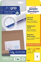 Avery-Zweckform 6119 Universele etiketten 210 x 297 mm Papier Wit 30 stuk(s) Permanent hechtend Inkjet, Laser (zwart/wit), Laser (kleur), Kopiëren (zwart/wit), - thumbnail