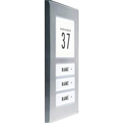 m-e modern-electronics 41067 Belplaat Met adresveld, Met naambord Driegezinswoning RVS 12 V/1 A