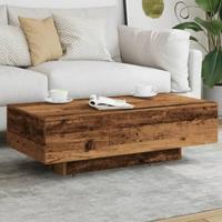 Salontafel 100x49,5x31 cm bewerkt hout oud houtkleurig - thumbnail