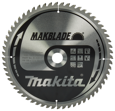 Makita Accessoires Afkortzaagblad Hout | Makblade 305x30x2,3 60T 5g - B-32817 - B-32817 Makita Accessoires Afkortzaagblad Hout | Makblade 305x30x2,3 60T 5g - B-32817 - B-32817
