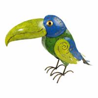 Metalen Toucan Blauw/Groen Large - thumbnail
