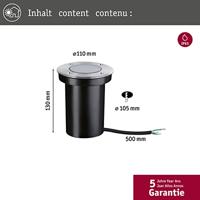 Paulmann 94390 Vloerinbouwlamp GU10 RVS - thumbnail