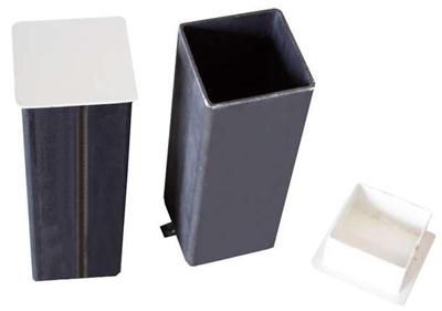 SET OF LIDDED CANS FOR SQUARE METAL POLES SET OF LIDDED CANS FOR SQUARE METAL POLES