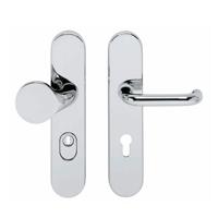 Intersteel Veiligheidsbeslag SKG3 ovaal greep/kruk PC72mm met kerntrekbeveiliging - chroom - thumbnail