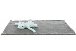 TRIXIE JUNIOR SPEELSET DEKEN EN BEER GRIJS / MINTGROEN