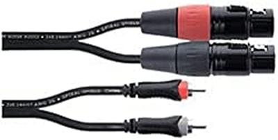 Cordial EU 3 FC XLR Verbindingskabel [2x XLR-bus 3-polig - 2x Cinch-stekker] 3 m Zwart