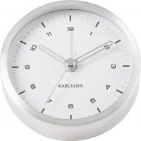 Karlsson Tinge Quartz-tafelklok Zilver, Wit Rond - thumbnail