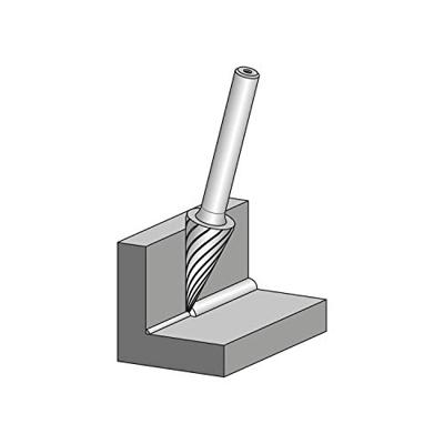 PFERD TOOLS 21001035 Freesstift Hardmetaal Spitse kegel Lengte 60 mm Afmeting, Ø 8 mm Werklengte 20 mm Schachtdiameter 6 mm 1 stuks