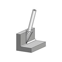 PFERD TOOLS 21214173 Freesstift Hardmetaal Spitse kegel Lengte 41 mm Afmeting, Ø 3 mm Werklengte 11 mm Schachtdiameter 3 mm 1 stuks - thumbnail